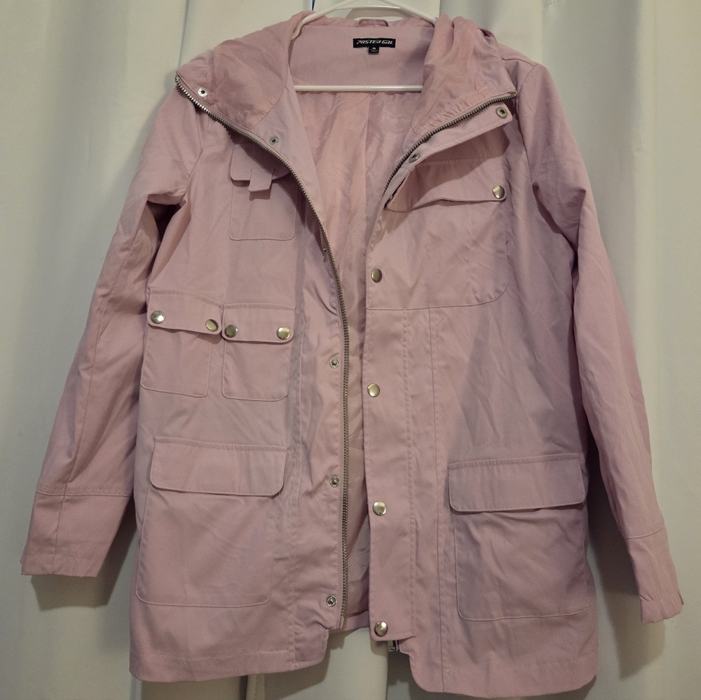 POSTER GIRL Light Pink Utility Jacket